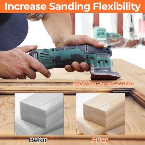 3 Stück Schleifplatte Dreieckschleifer, Ersatz Schleifteller, Ersatz Schleifpads für Deltaschleifer Schleifplatte, Schleifpapier für Schleifmaschine Schleifteller Ersatzklett(140 x 90mm)