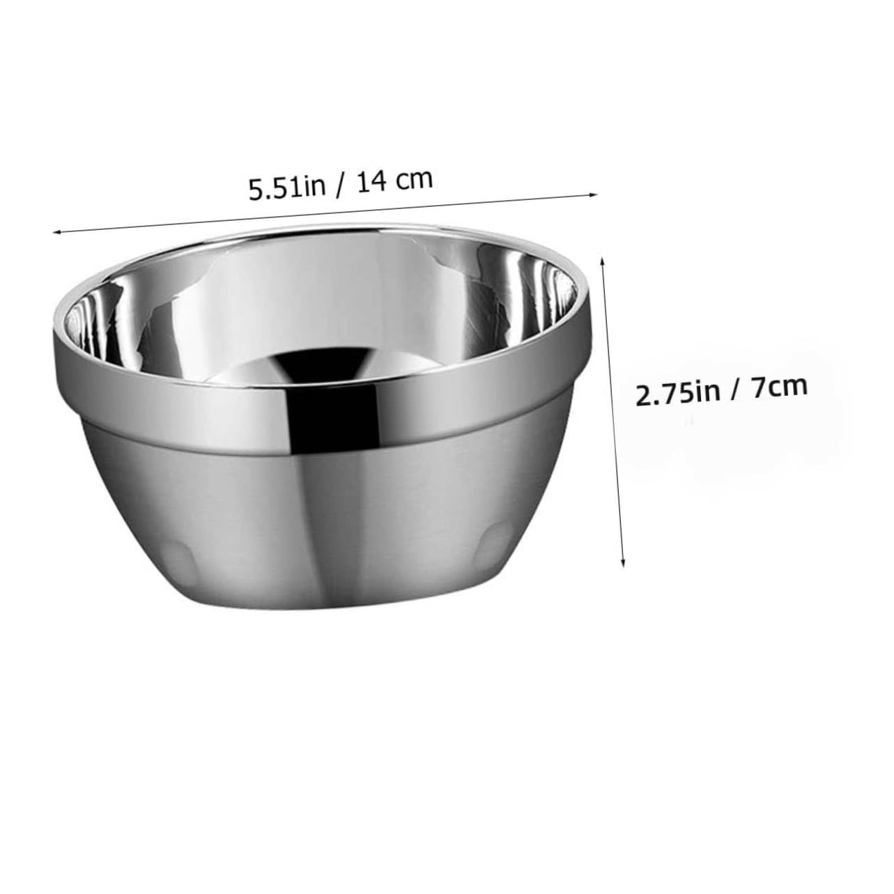 OUNONA Stainless Steel Bowl Creative Rice Holder Design for Home Restaurant and Kitchen Use Easy to Clean Material