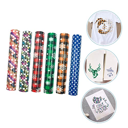 NUOBESTY 30 Peças Filme Transferência Calor Natal Htv Transferência Calor Filmes Transferência Ano F