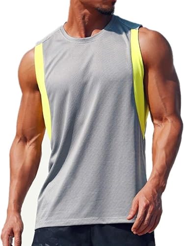 [SUNANranzhe] �^���N�g�b�v �����Y �g���[�j���O �m�[�X���[�u �X�|�[�c �����j���O �؃g�� ���� �����j���O�E�F�A �X�|�[�c�E�F�A �L�k�� �W�� ������� (2XL, �O���[ + �C�G���[)