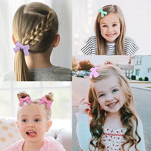 image for Scettar Baby Girl's Hair Clips, 20 PCS Cute Hair Bows with Gift Box Ba