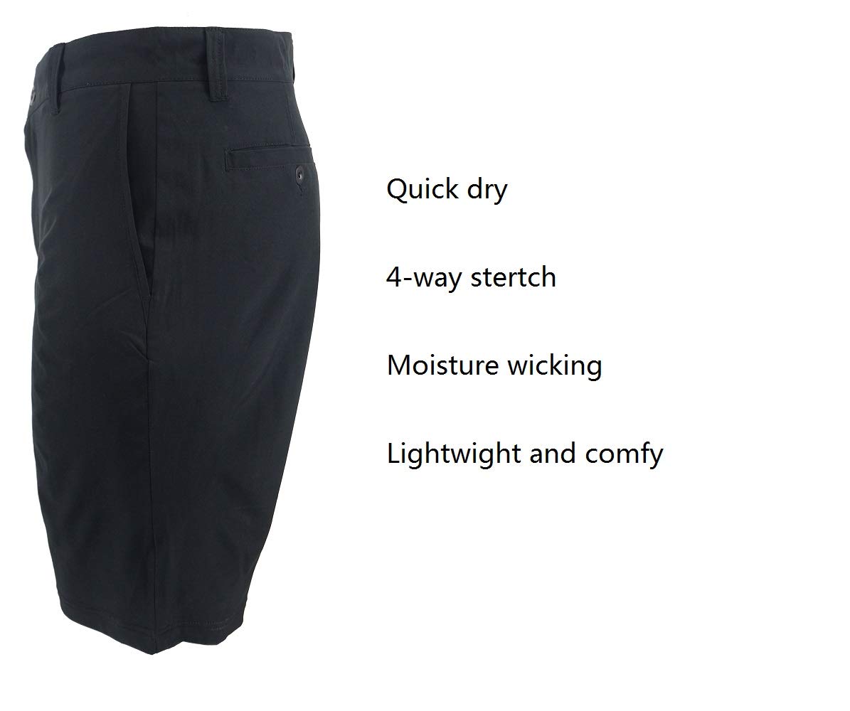 Facitisu męskie hybrydowe spodenki treningowe typu amfibian Quick Dry 21" Solid Casual Athletic Golf Short Pants