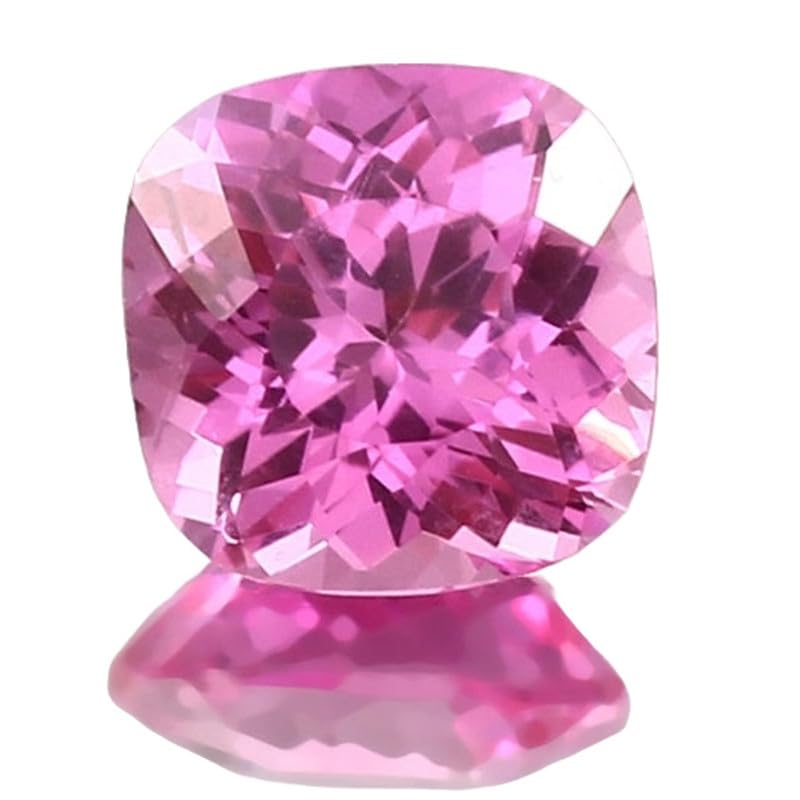 Saphir rose naturel de haute joaillerie taille coussin 10mm pour bague d'exception