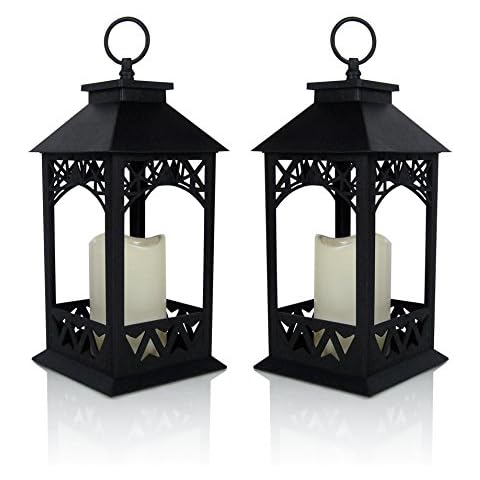 Black Lattice LED Lanterns by Banberry Designs Cover