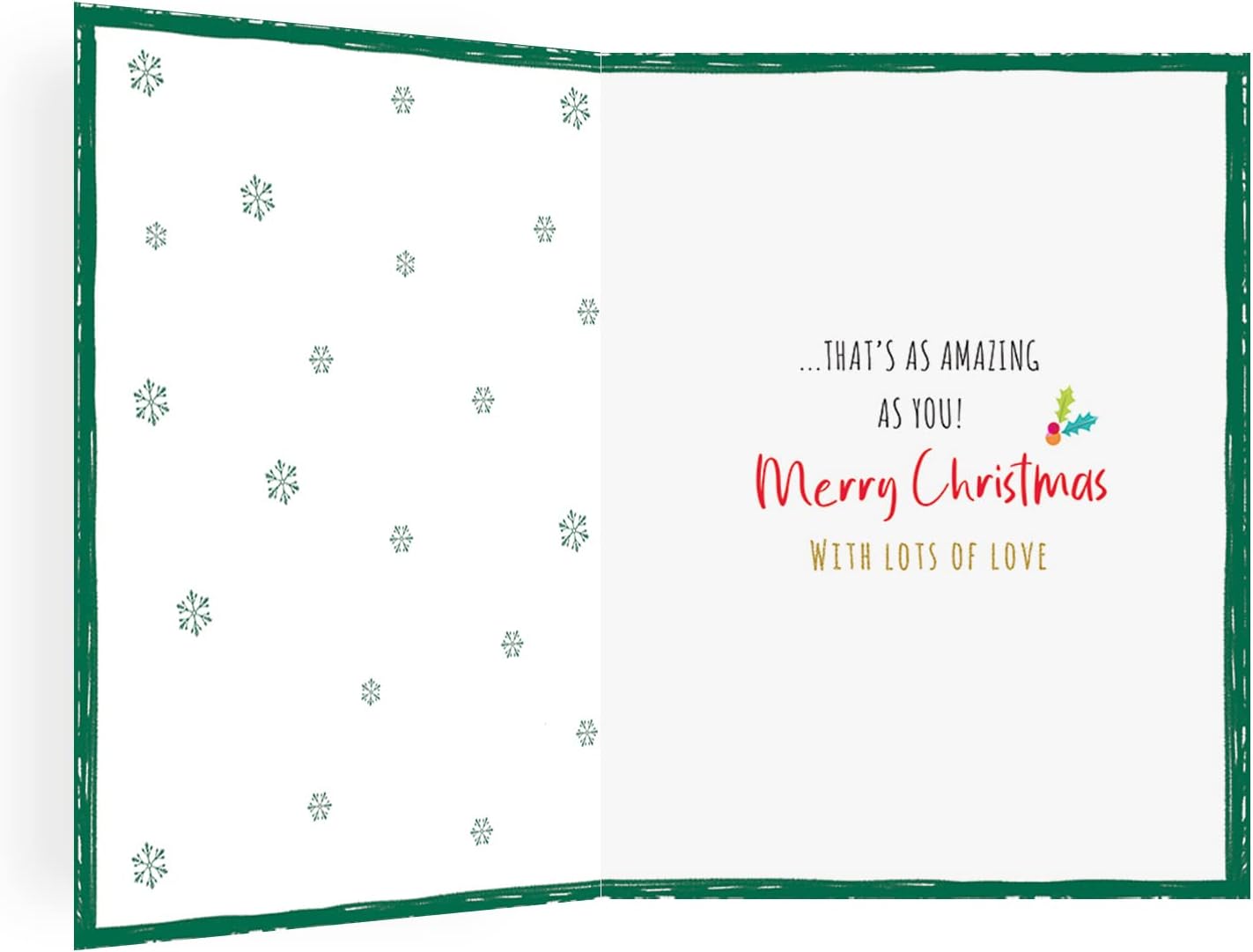 Piccadilly Greetings Character Christmas Card Nan & Grandad - 8 x 6 inches