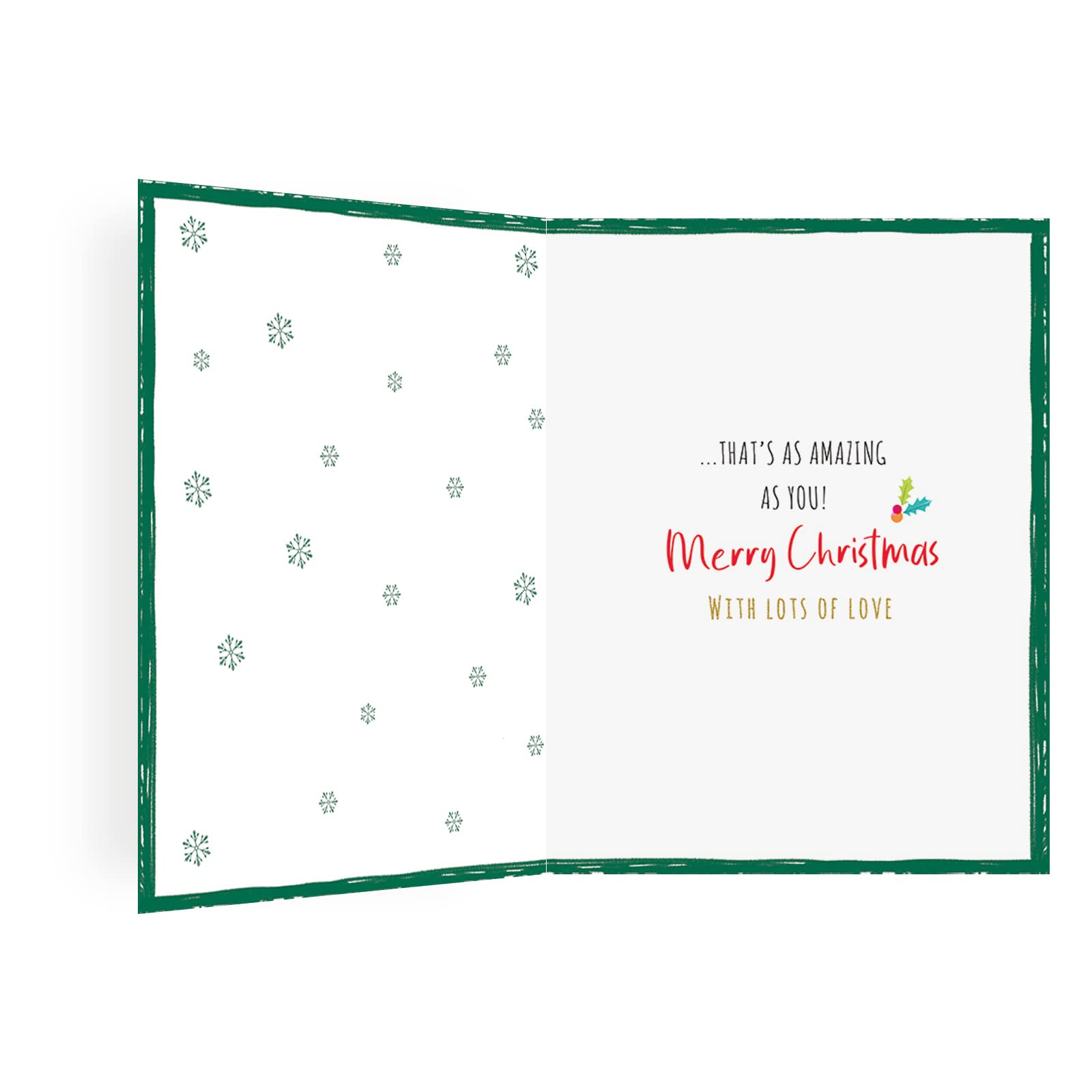 Piccadilly Greetings Weihnachtskarte 'Nan & Grandad' – 20,3x15,2 Cm, Mit Hundemotiv – Inkl. Umschlag