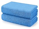 HOMEXCEL Car Drying Towels, 2 Pack Professional Microfiber Towels for Cars, Scratch-Free, Highly Absorbent Drying Towel for Cars, SUVs, RVs, Trucks, and Boats, 31 x 24 inch, Blue