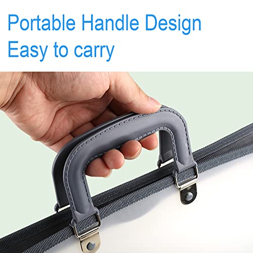 11X17 Accordian File Organizer 13 Pocket 11X17 Portfolio Folder For Artwork With Handle Document Organizer With Zipper Closure And Sticky Labels Oxford Cloth Edge Frosted Translucent 1 Pack #TOP7