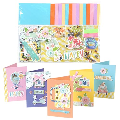 Kit de fabricación de tarjetas creativas para invitaciones de cumpleaños y talleres infantiles
