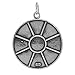 Sterling Silver New Orleans Water Meter Manhole Cover Necklace Antiqued Finish 1 inch Tall