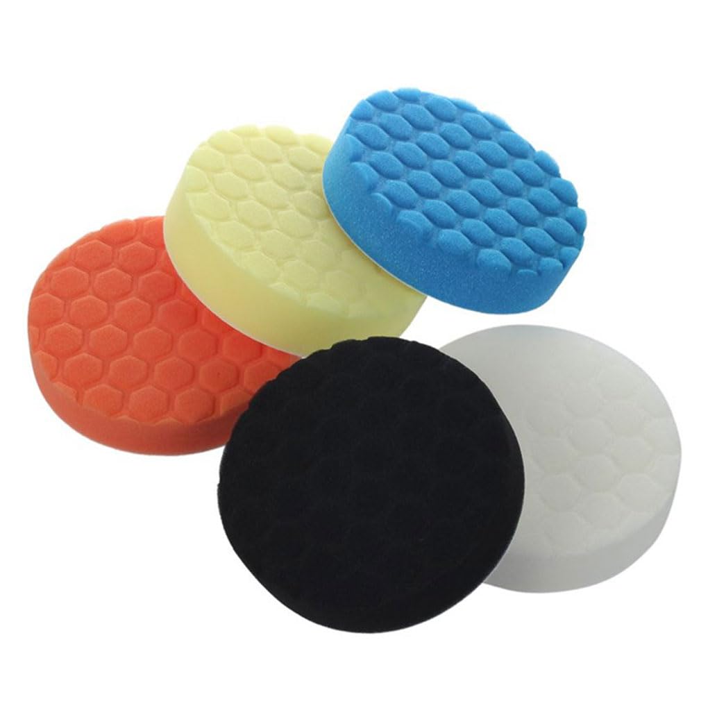 Juego de 10 almohadillas de pulido lavables y reutilizables para un pulido eficaz, práctica esponja de algodón, almohadilla de pulido de 5 en 125 mm