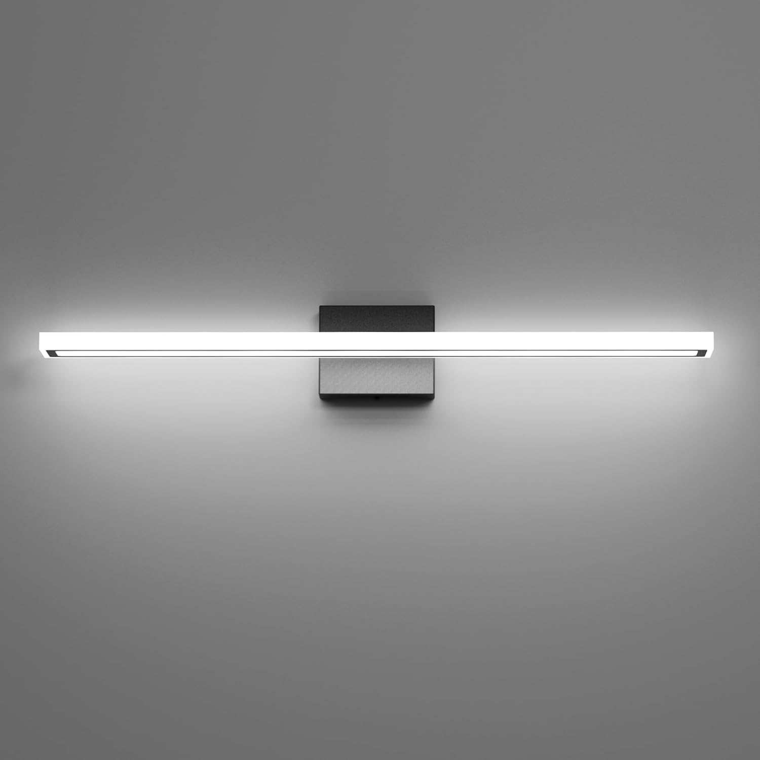 31.5inch Black LED Bathroom Vanity Light Bar 24W Modern Bath Light Fixture Over Mirror Vanity Light Cool White 6000K