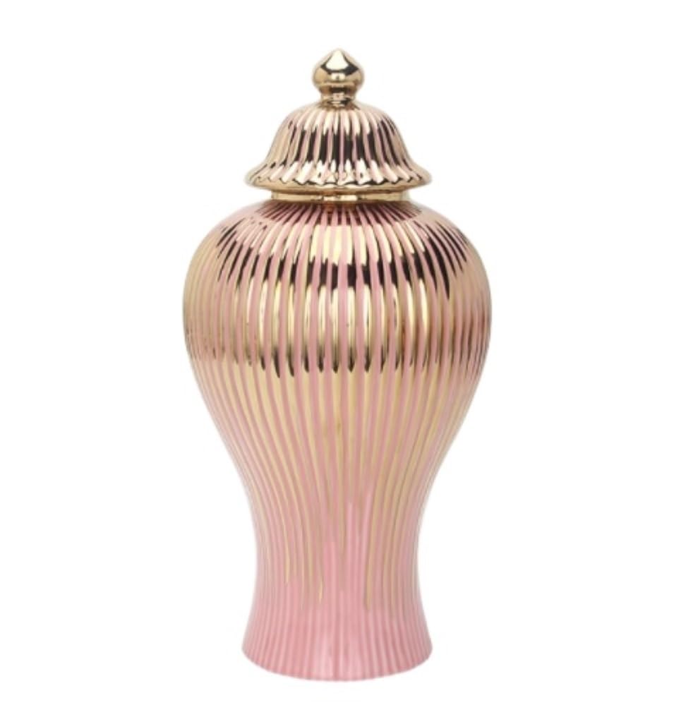 CVdrtyED Home Decor Ceramic Flower Vase Temple Jar Storage Desk Display Porcelain Ginger For Office Ginger Jar(20 * 42cm)