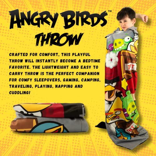 Franco Angry Birds Kids Bedding Super Soft Micro Raschel Throw, 46 In X 60 In, (Official Licensed Product) #TOP1