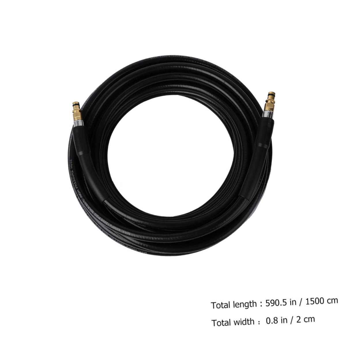 HEMOTON Tuyau en Caoutchouc Raccord Femelle pour Nettoyeur Haute Pression 15m Résistant aux Plis Couleur Aléatoire pour Nettoyage Voiture et Machine à Laver