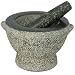 Libertyware Stone Granite Mortar and Pestle 4 Cup Capacity, 8 Inch, Gray