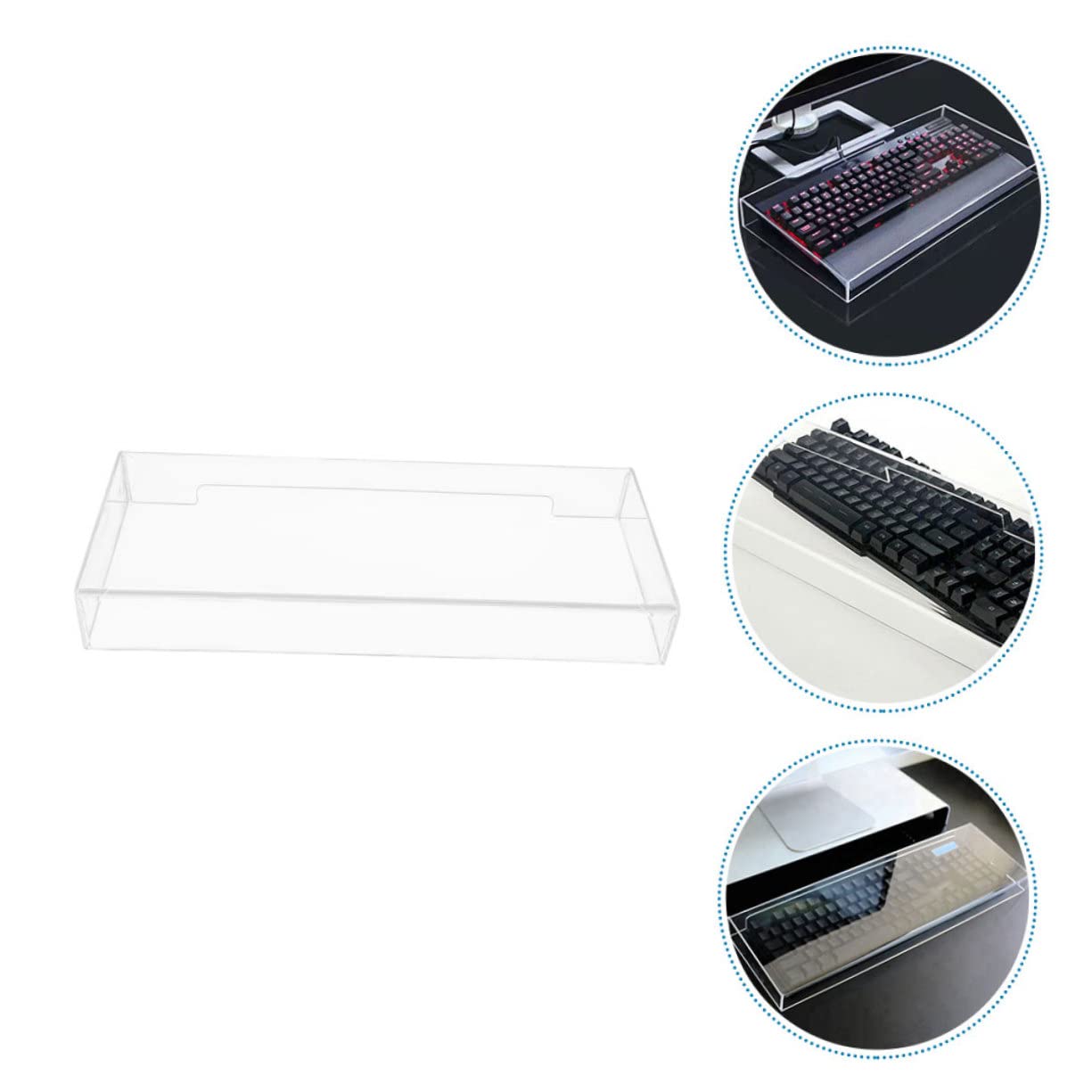 OSALADI Protezione per Tastiera in Acrilico Rimovibile Copri Tastiera per Uso Domestico Cover Antipolvere Desktop