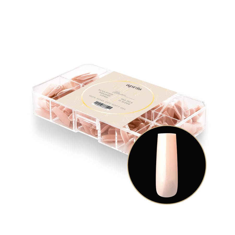 Apres Gel-X Neutrals Maisie Sculpted Square Long Box of Tips 150pcs