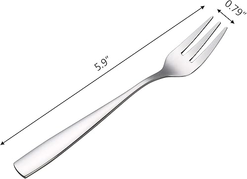 Miniatura 2 de Asking 12 tenedores de acero inoxidable de 3 dientes, tenedores de degustación