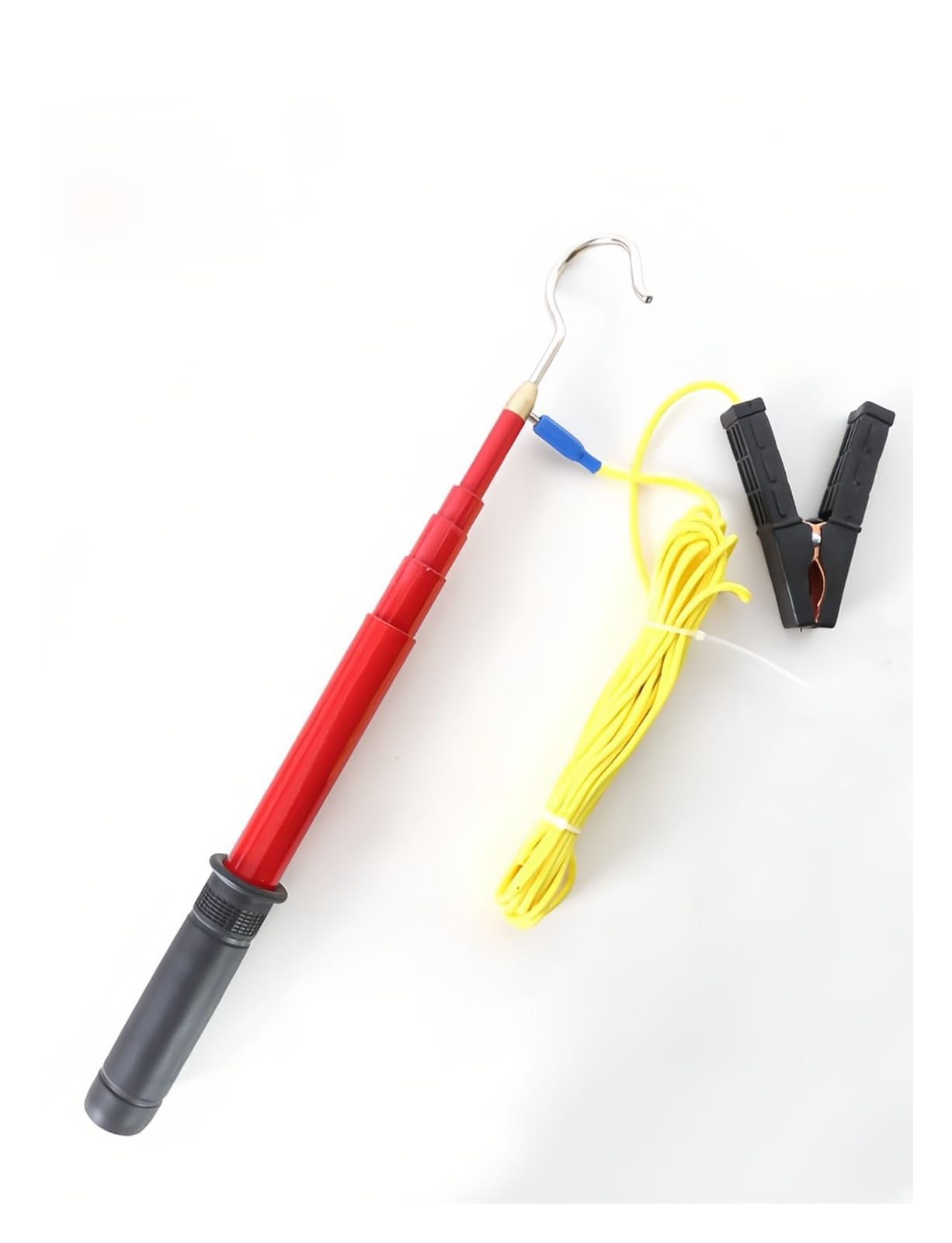 Zykuosus High Voltage Discharge Rod,10kv/35kv/66kv/110kv/220kv/330kv Portable & Telescopic Epoxy Insulated Grounding Rod for Electrical Safety(10KV-150cm/59.06in)