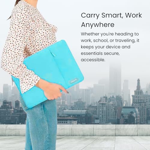 Image of MOCA Laptop Case 13.3 inch, 13-13.3 inch Laptop Sleeve Compatible with MacBook Air /Pro 13 /Pro 14 M5 M4 M3 M2 M1, HP Dell ASUS Lenovo,Polyester Vertical Computer Sleeve Bag with Pocket