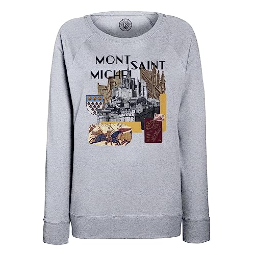 Sweatshirt Femme Mont Saint Michel Pull Normandie Village Tourisme Collage