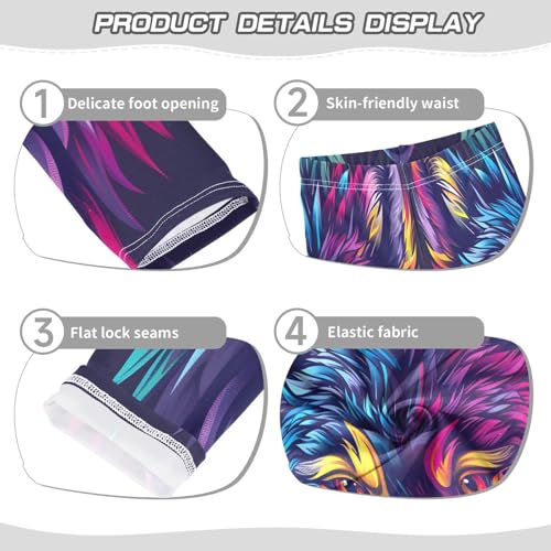 Toddler Girls Leggings Printed Yoga Pants Leggings Cute Bohe Wolf Head for Kids3