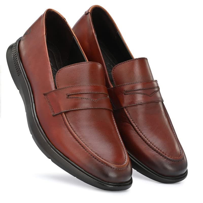 Image of Legwork Men's Leather Loafer Shoes for Men and Boys