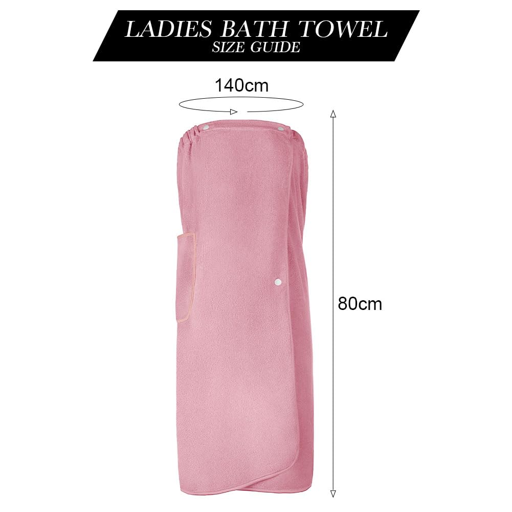 Toalla de Sauna Mujer 80cmx140cm Ajustable Aomig Vestido de Baño Grande Sauna Ducha