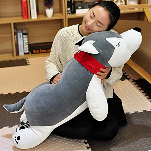 Poupée Husky Sibérienne GRIER 65cm peluche de couchage