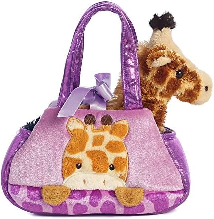 Aurora World Fancy Pals Peek-A-Boo Giraffe Pet Carrier Orange, 7 inches image 5