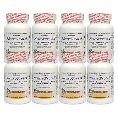 Algonot NeuroProtek 8 Pack: The only liposomal Luteolin Products Using Olive Pomace Oil. Combination of Luteolin, Quercetin & Rutin in Olive Pomace Oil (Reduced Price Bundle) Cover
