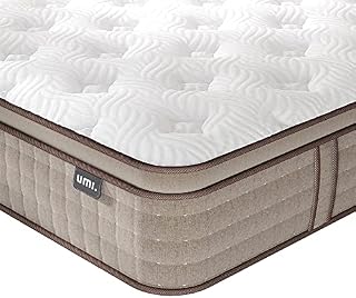 Amazon Brand - Umi King Mattress 10 Inch, 5FT Pocket Sprung Hybrid Mattress With Breathable Memory Foam - Medium Firm - Edge Support, 100-Night Trial - King (150x200x25cm)