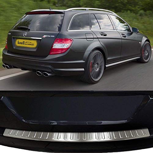 Protège-pare-chocs arrière en acier inoxydable chromé pour Mercedes Classe C Break W204 S204