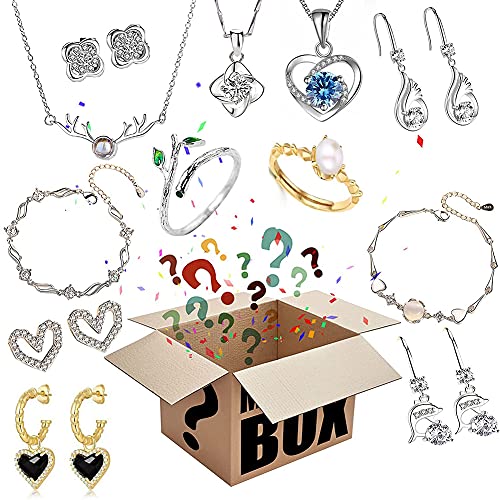 Lucky Mystery Box Jewelry Caja Sorpresa Aleatoria Cajas De Belleza Ciegas para Mujer Anillo Collar Pendientes Joyas, Novia Cover