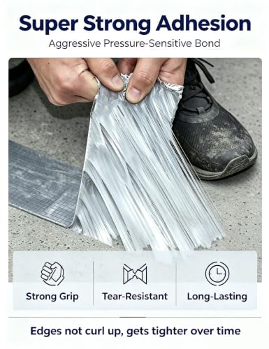 RED WOLF Butyl Aluminum Foil Seal Tape Waterproof UV-Resistant 8" x16 Feet by RED WOLF - Used condition - Image 4