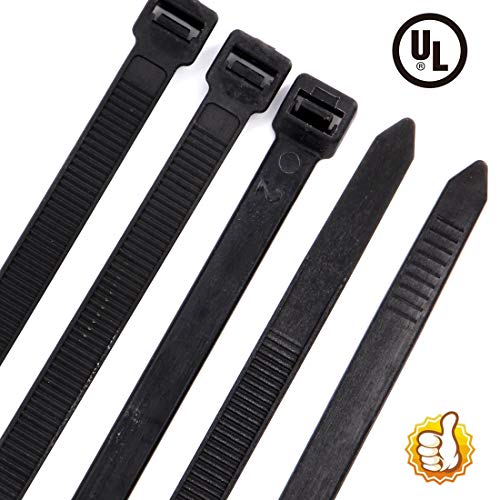Haode Fashion Long 18 Inch Nylon Cable Ties 50 Strips-Large 120Lb Strength-Heavy Duty Industrial Durable Strong Cable Ties- Indoor Outdoor Garden Ties Use(18",120Lb, Black) #TOP1