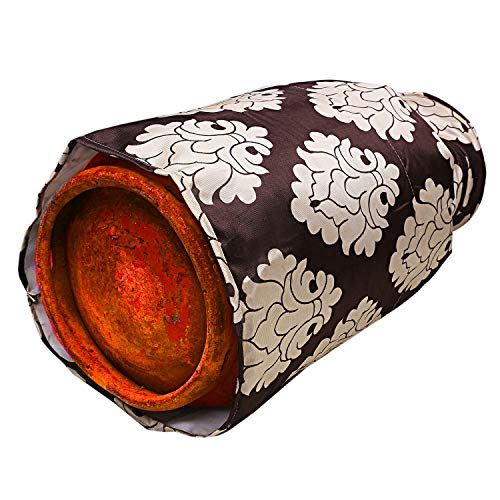 Image of Kuber Industries Cotton 2 Pieces Cylinder Cover (Gold & Brown) -CTKTC6922, Standard
