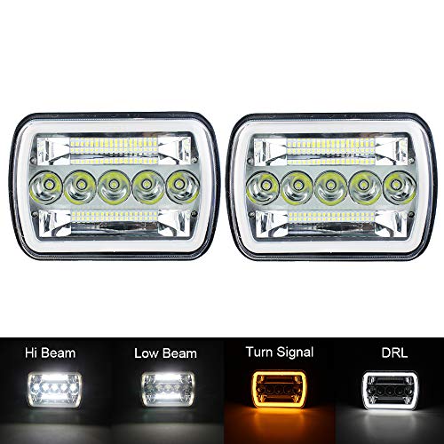5X7 7X6 Led Farol Farol Alto Baixo Feixe Selado H4 Para Jeep Wrangler YJ XJ S10 Para Chevy Blazer 2