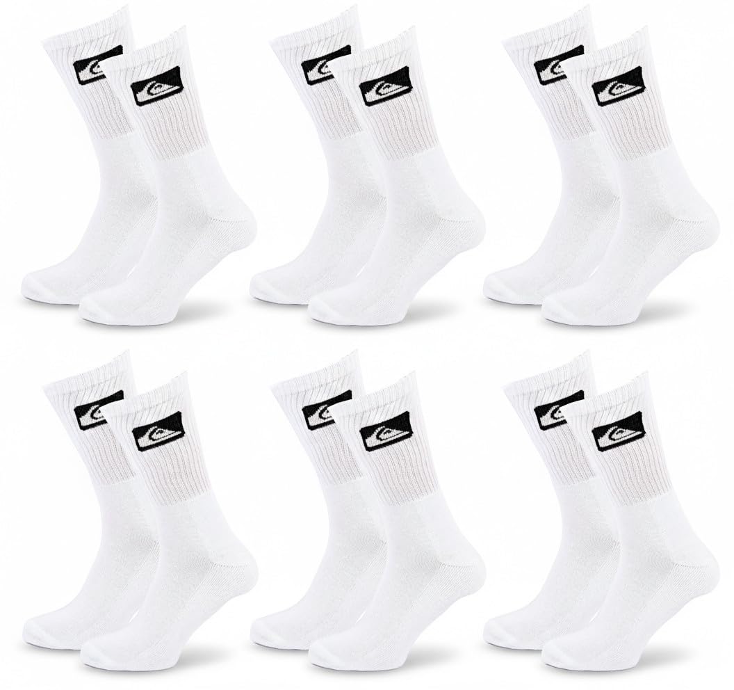 OZABI Quiksilver Pack de Chaussettes Enfant Crew Lot 6 Paires Sport Cushioned