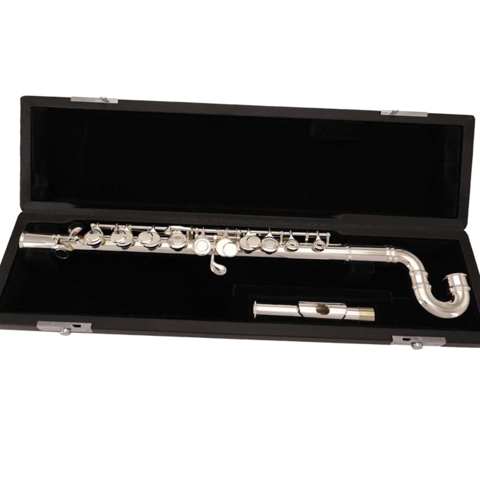 Kinderflöte, Gebogenes Mundstück, C-Ton, Versetzte G-Klappenflöte Mit Box Flöteninstrument (Color : 01)