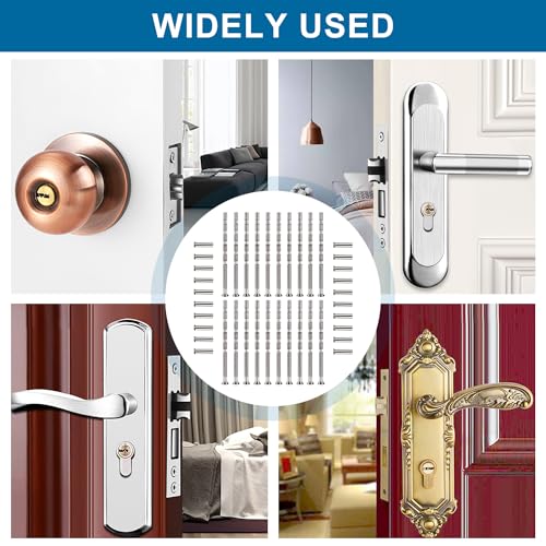 VooGenzek 20 Stück M3 Verbindung Schrauben mit Hülsen, Hülsenschrauben Vernickelter Stahl Verbindungsschrauben, mit Hülsen Abreißschraube für Schlüsselloch, Türgriff, Schrank, Schubladen