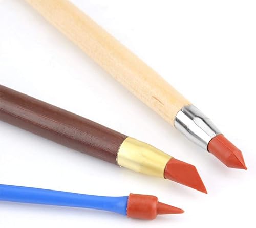 Miniatura 6 de Herramientas de modelado con forma de arcilla Pottery, de polímero de silicona, doble cabeza, arcilla de arcilla, para modelar, quitar trazos,