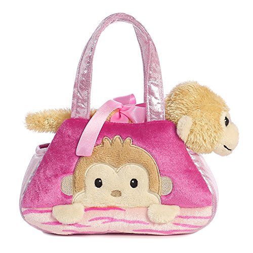 Aurora® Fashionable Fancy Pals™ Peek-A-Boo Monkey Stuffed Animal - On-The-go Companions - Stylish Accessories - Multicolor 7 Inches