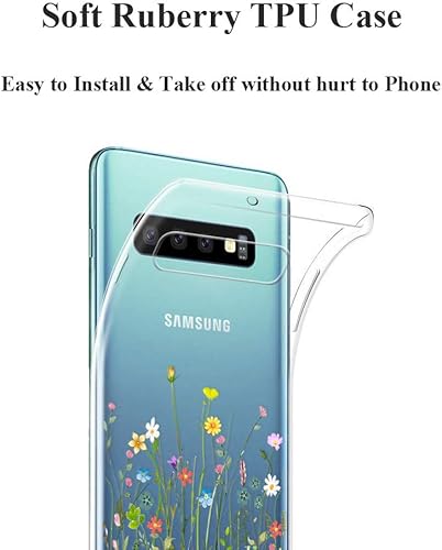 Miniatura 6 de Unov - Carcasa para Samsung Galaxy S10, con diseño suave, TPU, absorción de impactos, delgada, patrón labrado, cubierta de protección posterior para