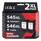 Skyink PG-545XL CL-546XL Multipack Tintenpatrone Kompatibel für Canon Druckerpatronen 545 546 XL PG545 CL546 für MX495 TR4650 TR4550 TR4551 TS3150 TS3350 TS3450 MG2550s MG2950 Schwarz Farbe 2-Pack