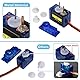 HAXIHA 9G Micro Servo Motor 4 Stück Mini Modellbau Servos,für RC Flugzeug Robot Helicopter Airplane Remote Control, Auto Fahrzeugmodelle Steuerun,Arm Boot Fernbedienungen (Blau)