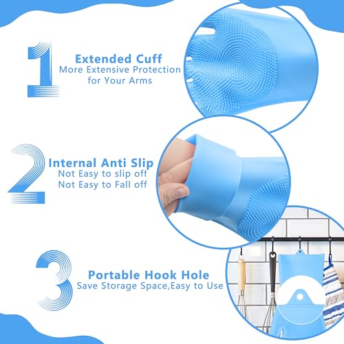 Maiiu Pet Grooming Gloves (Blue)