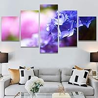 SIGNWIN 5 Panel Canvas Wall Art Flora Snapshot for Home Decorations Ready to Hang - 60