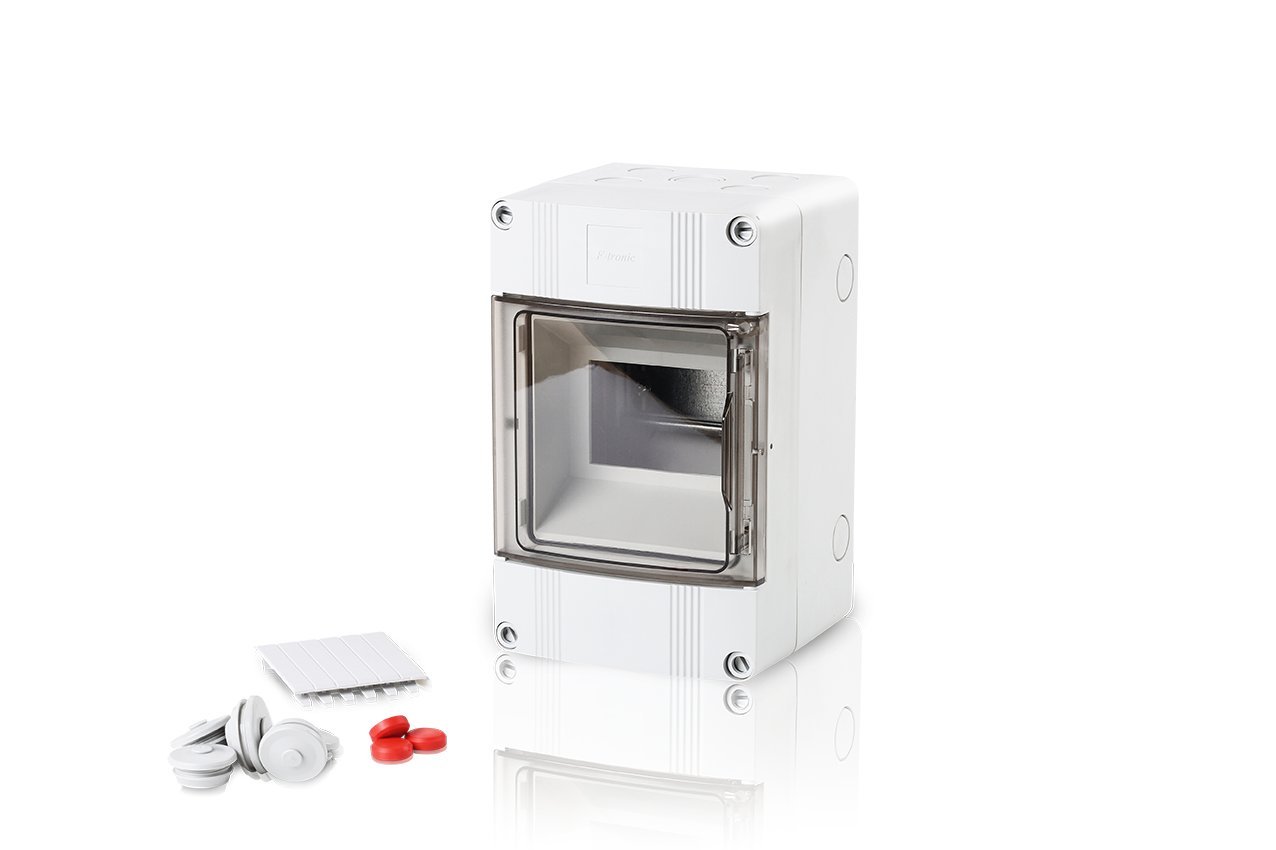 f-tronic Feuchtraum-Kleinverteiler IP65, 4 Module, APV4